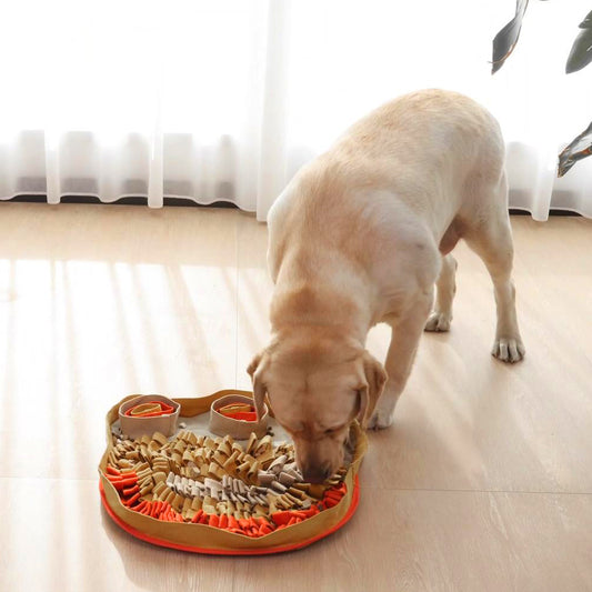 Schnüffelmatte für die Fütterung von Haustieren – Interaktives Puzzlespielzeug für Training und Stressabbau – Fördert den natürlichen Futtersuchinstinkt – Rutschfest, tragbar, langlebig