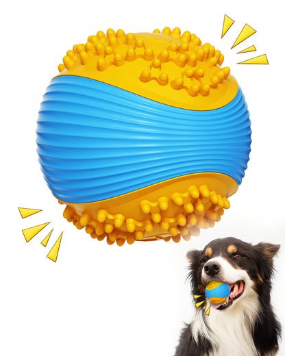 Dog Squeaky Chew Ball – Durable Dental Toy for Aggressive Chewers
