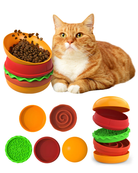 5-in-1 Multifunctional Pet Bowl – Slow Feeder, Licking Mat & Water Bowl
