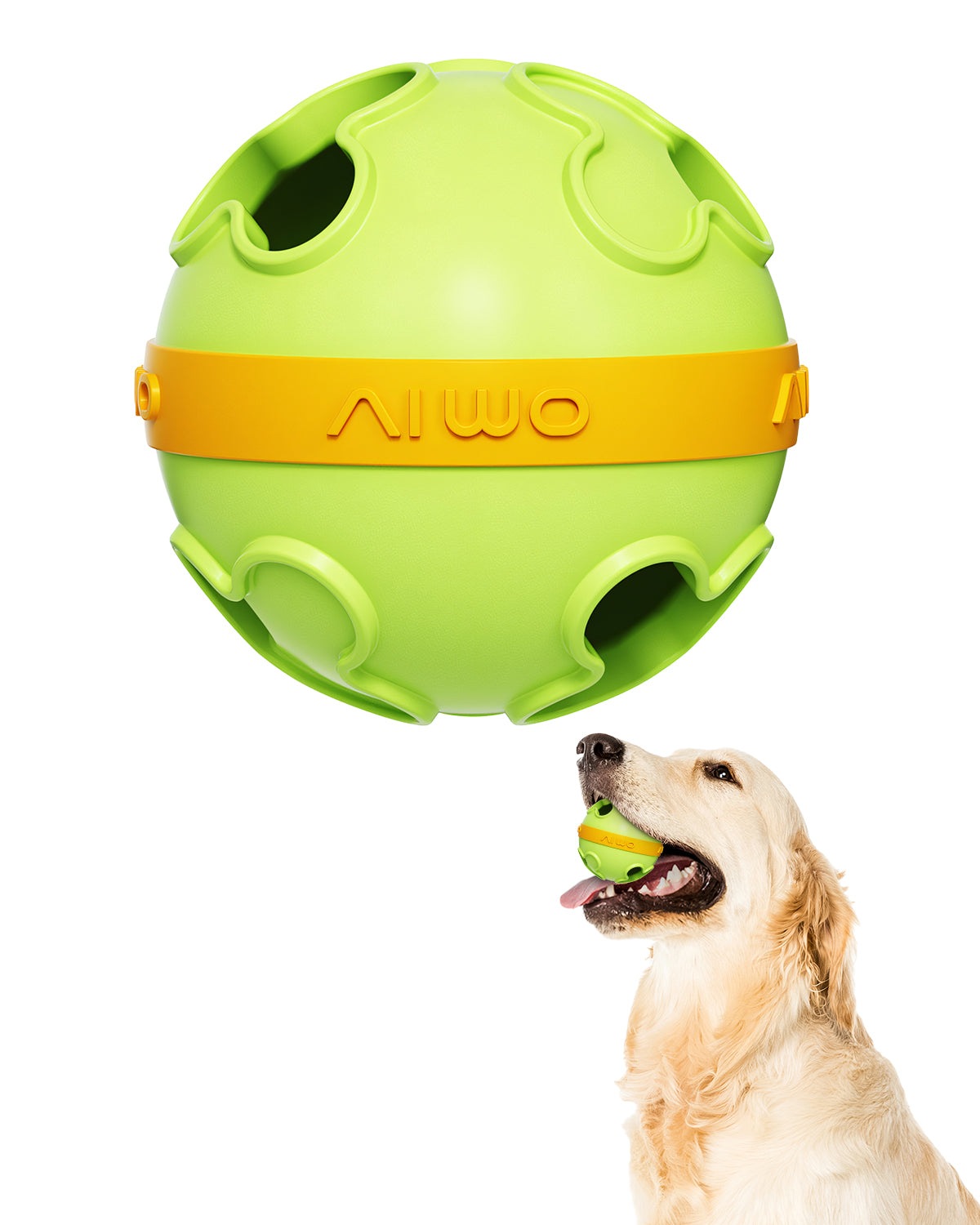 Interactive Dog Treat Dispenser Ball – Bite Resistant & Slow Feeding