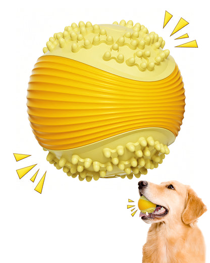 Dog Squeaky Chew Ball – Durable Dental Toy for Aggressive Chewers