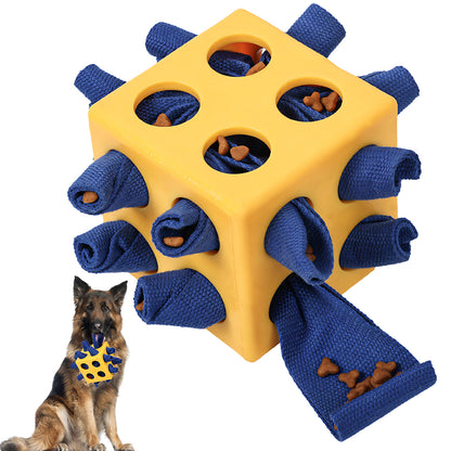 Interactive Dog Snuffle Cube – Puzzle Toy for Foraging & Slow Feeding