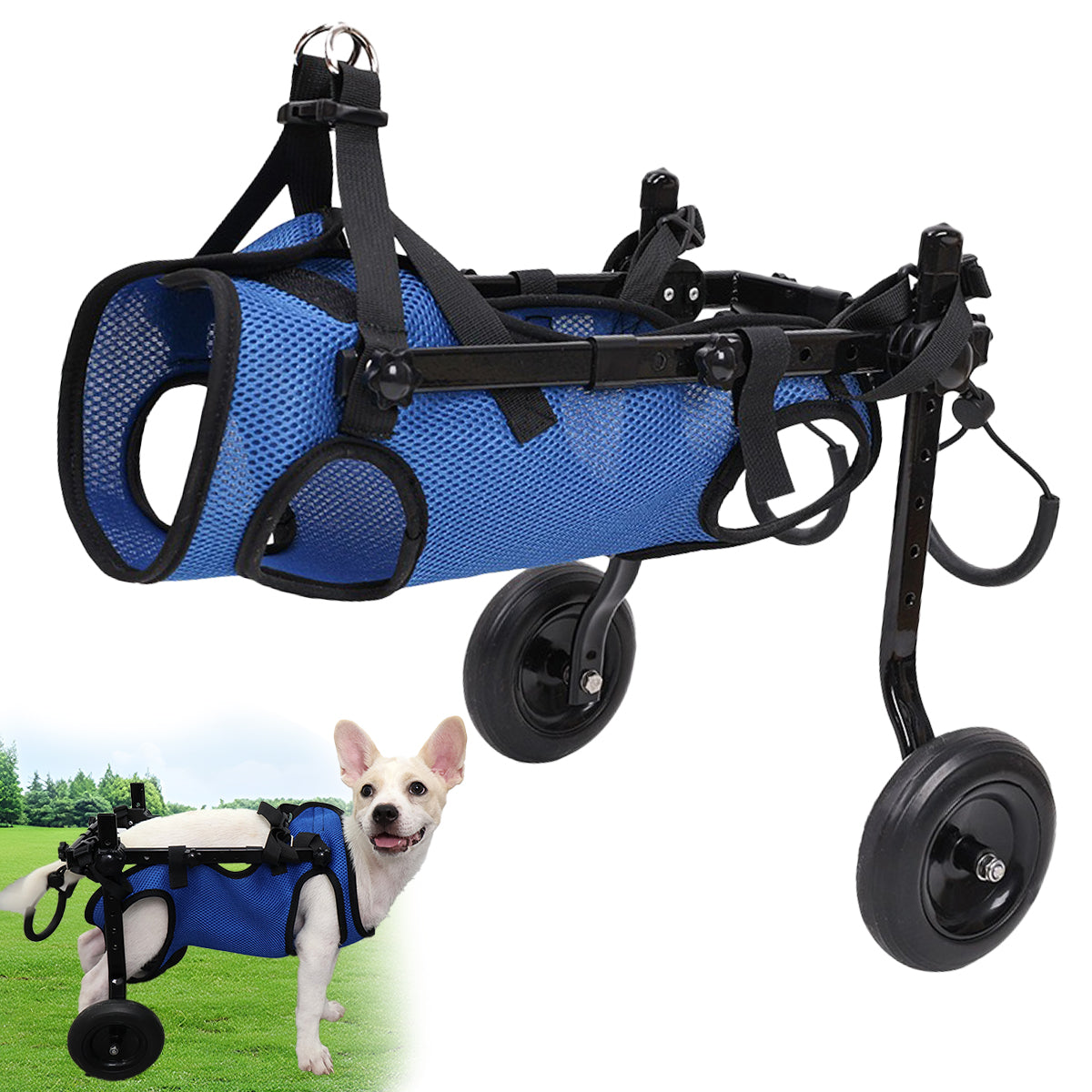 Dog Wheelchair for Hind Legs – Lightweight & Adjustable (XS)