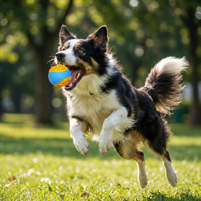 Pelota masticable chirriante para perros agresivos, TPR de grado alimenticio, diseño indestructible, juguete de limpieza dental, pelota antiasfixia para perros pequeños, medianos y grandes, juego interactivo de larga duración. 