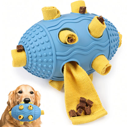 Interactive Dog Treat Dispenser Toy – Natural Rubber Soccer Design