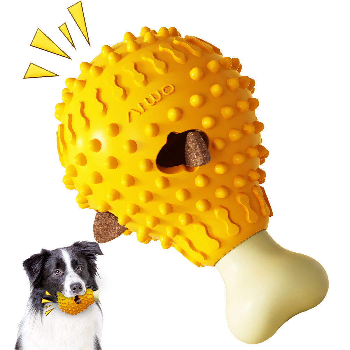 Dog Treat Dispenser Chew Toy – Squeaky, Interactive & Slow Feeding