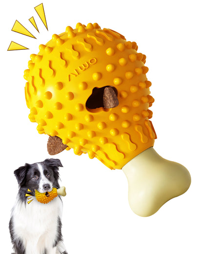 Dog Treat Dispenser Chew Toy – Squeaky, Interactive & Slow Feeding
