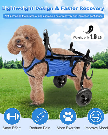 Dog Wheelchair for Hind Legs – Lightweight & Adjustable (XS)