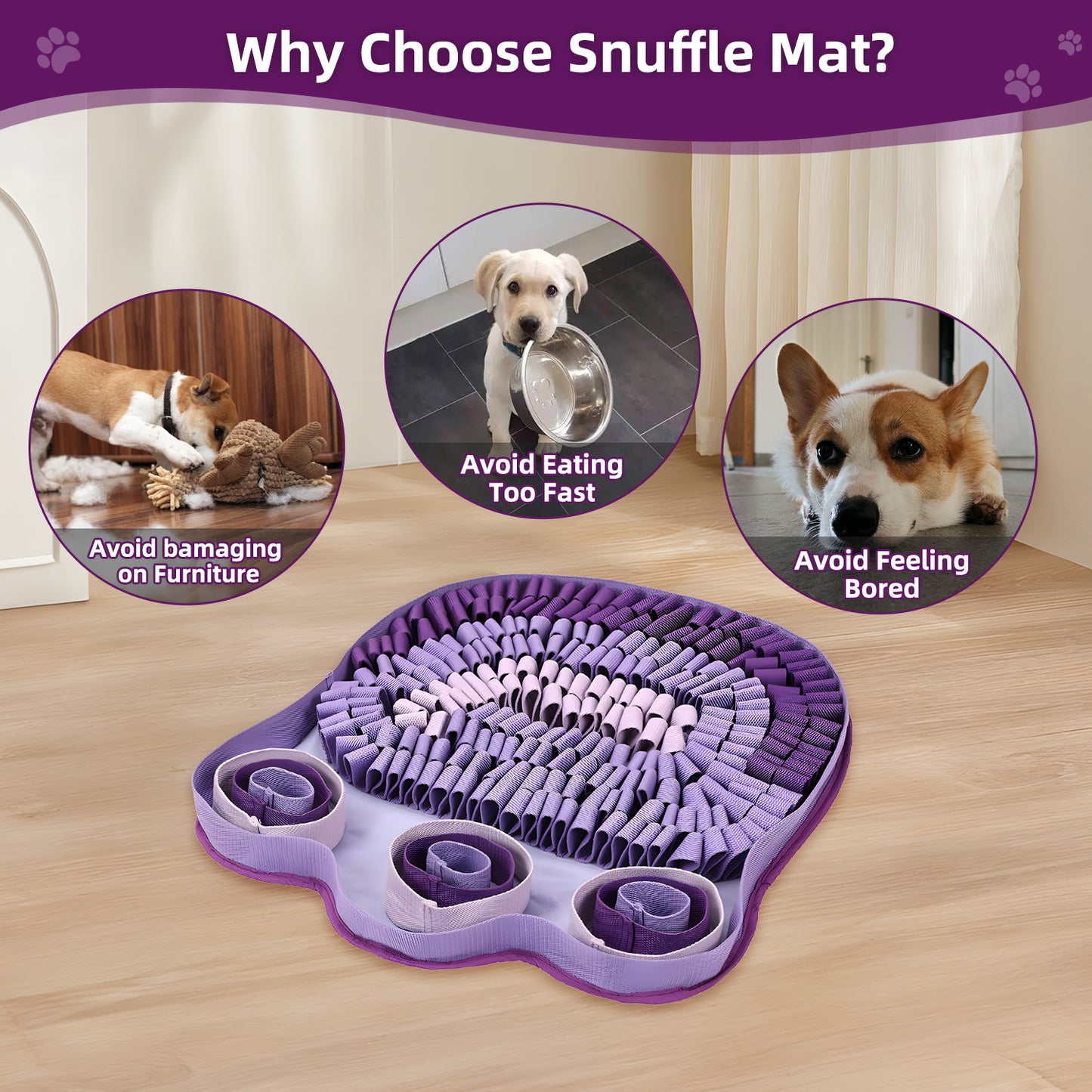 Snuffle Mat for Dogs Interactive Feeding & Stress Relief