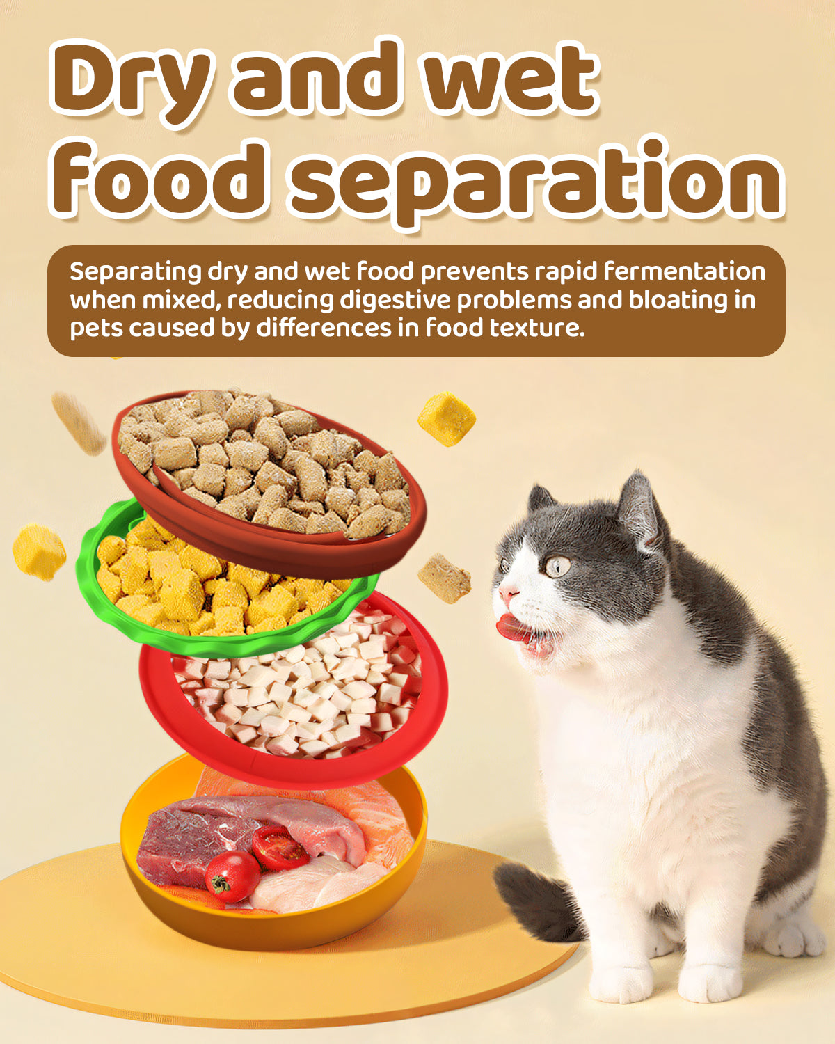 5-in-1 Multifunctional Pet Bowl – Slow Feeder, Licking Mat & Water Bowl