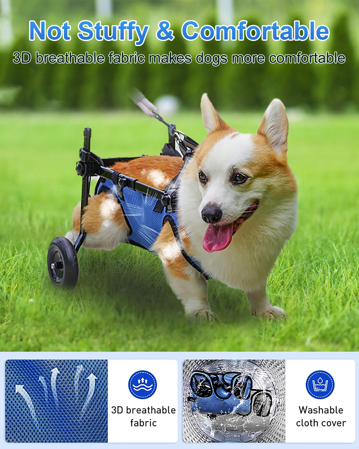Dog Wheelchair for Hind Legs – Lightweight & Adjustable (XS)