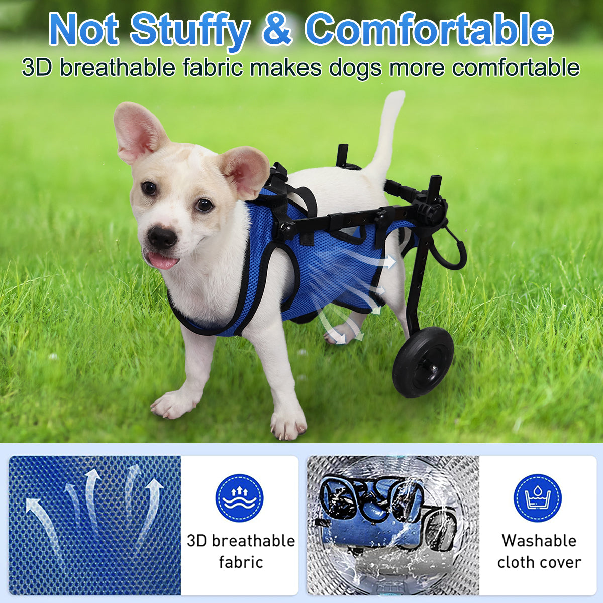 Dog Wheelchair for Hind Legs – Lightweight & Adjustable (XS)