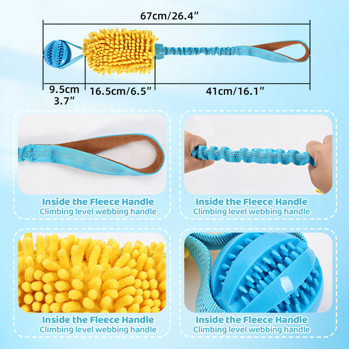 Dog Tug of War Toy – Interactive Chew & Teeth Cleaning Toy