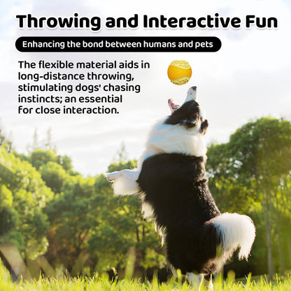 Pelota masticable chirriante para perros agresivos, TPR de grado alimenticio, diseño indestructible, juguete de limpieza dental, pelota antiasfixia para perros pequeños, medianos y grandes, juego interactivo de larga duración. 