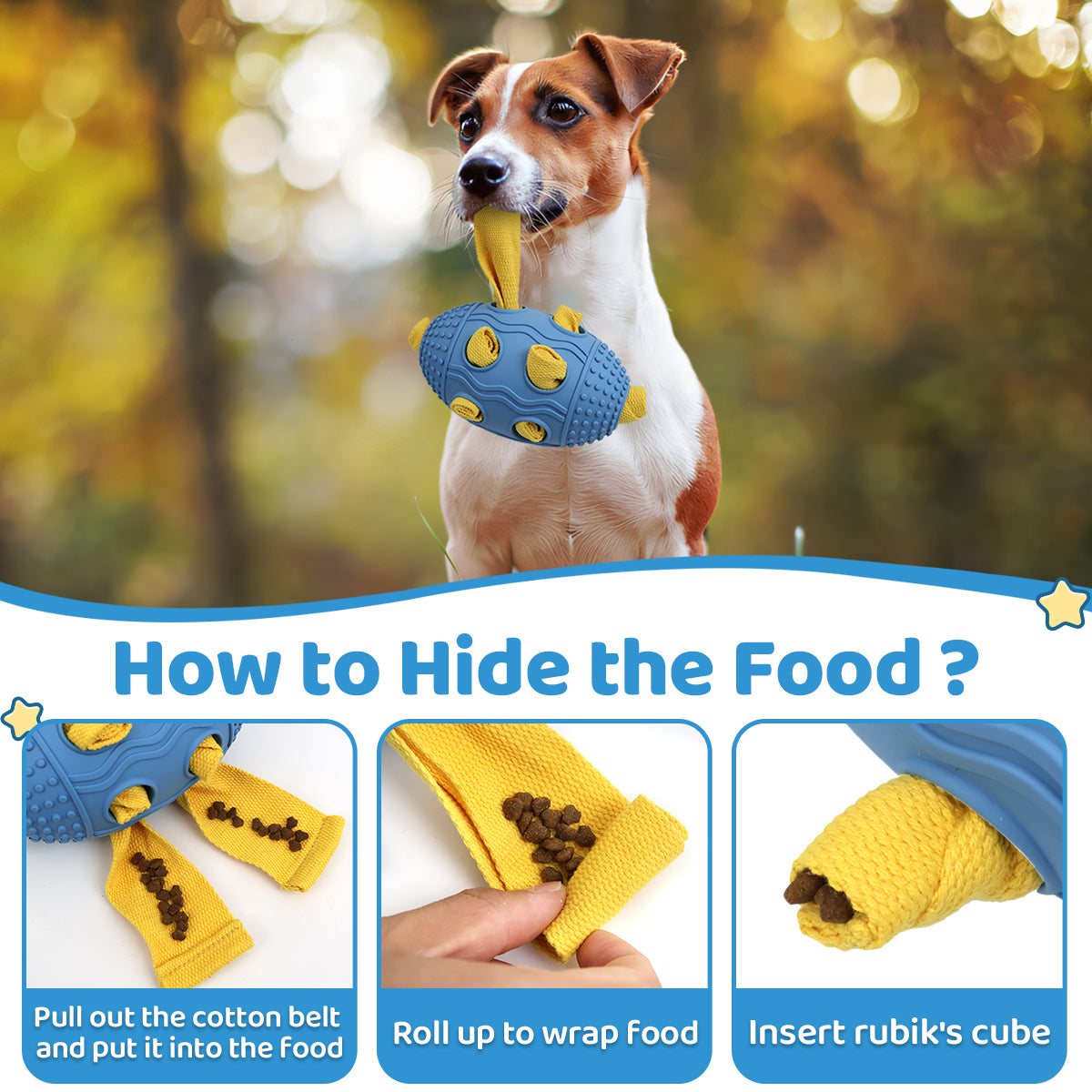 Interactive Dog Treat Dispenser Toy – Natural Rubber Soccer Design