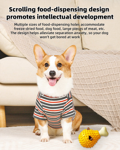 Dog Treat Dispenser Chew Toy – Squeaky, Interactive & Slow Feeding