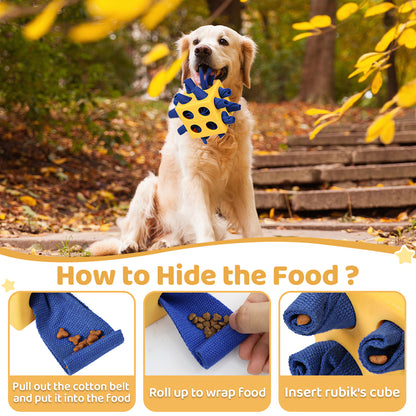 Interactive Dog Snuffle Cube – Puzzle Toy for Foraging & Slow Feeding