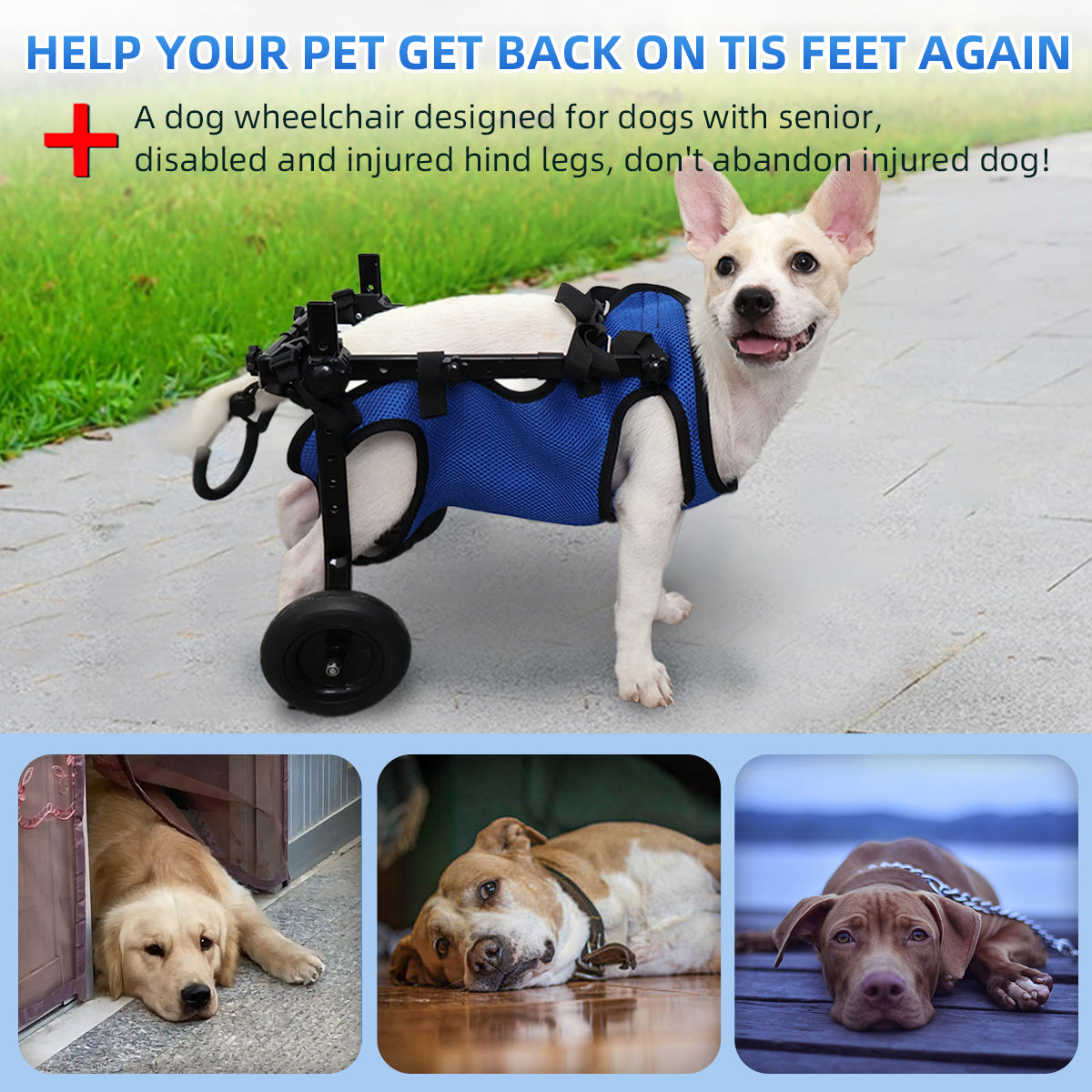Dog Wheelchair for Hind Legs – Lightweight & Adjustable (XS)