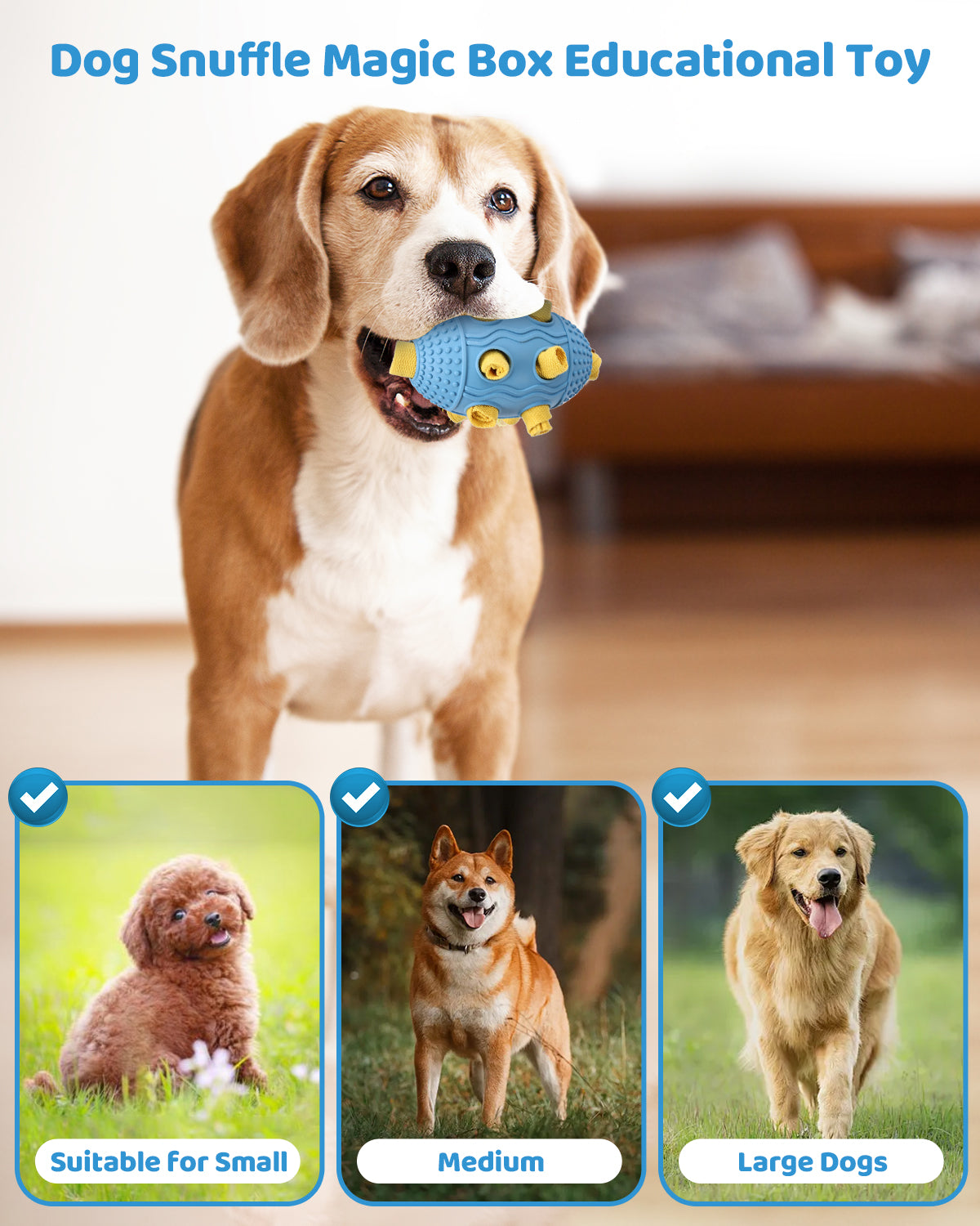 Interactive Dog Treat Dispenser Toy – Natural Rubber Soccer Design