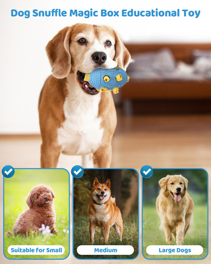 Interactive Dog Treat Dispenser Toy – Natural Rubber Soccer Design