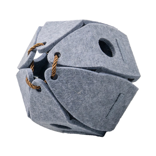 Interactive Cat Puzzle Ball – Foldable Felt Toy with Bell