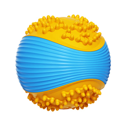 Pelota masticable chirriante para perros agresivos, TPR de grado alimenticio, diseño indestructible, juguete de limpieza dental, pelota antiasfixia para perros pequeños, medianos y grandes, juego interactivo de larga duración. 