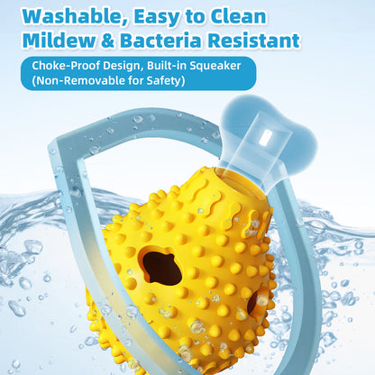 Dog Treat Dispenser Chew Toy – Squeaky, Interactive & Slow Feeding