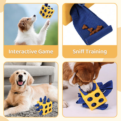 Interactive Dog Snuffle Cube – Puzzle Toy for Foraging & Slow Feeding