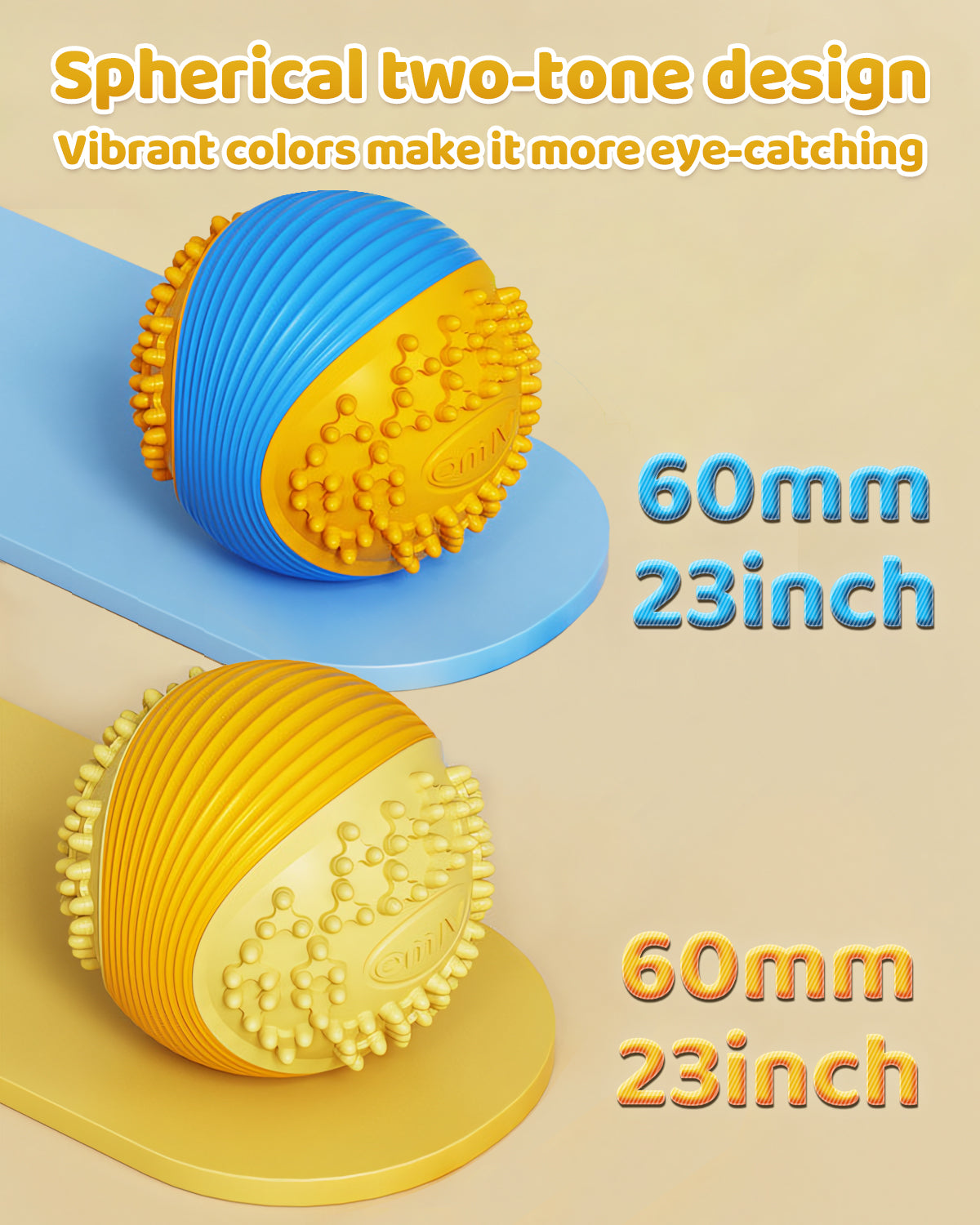 Dog Squeaky Chew Ball – Durable Dental Toy for Aggressive Chewers