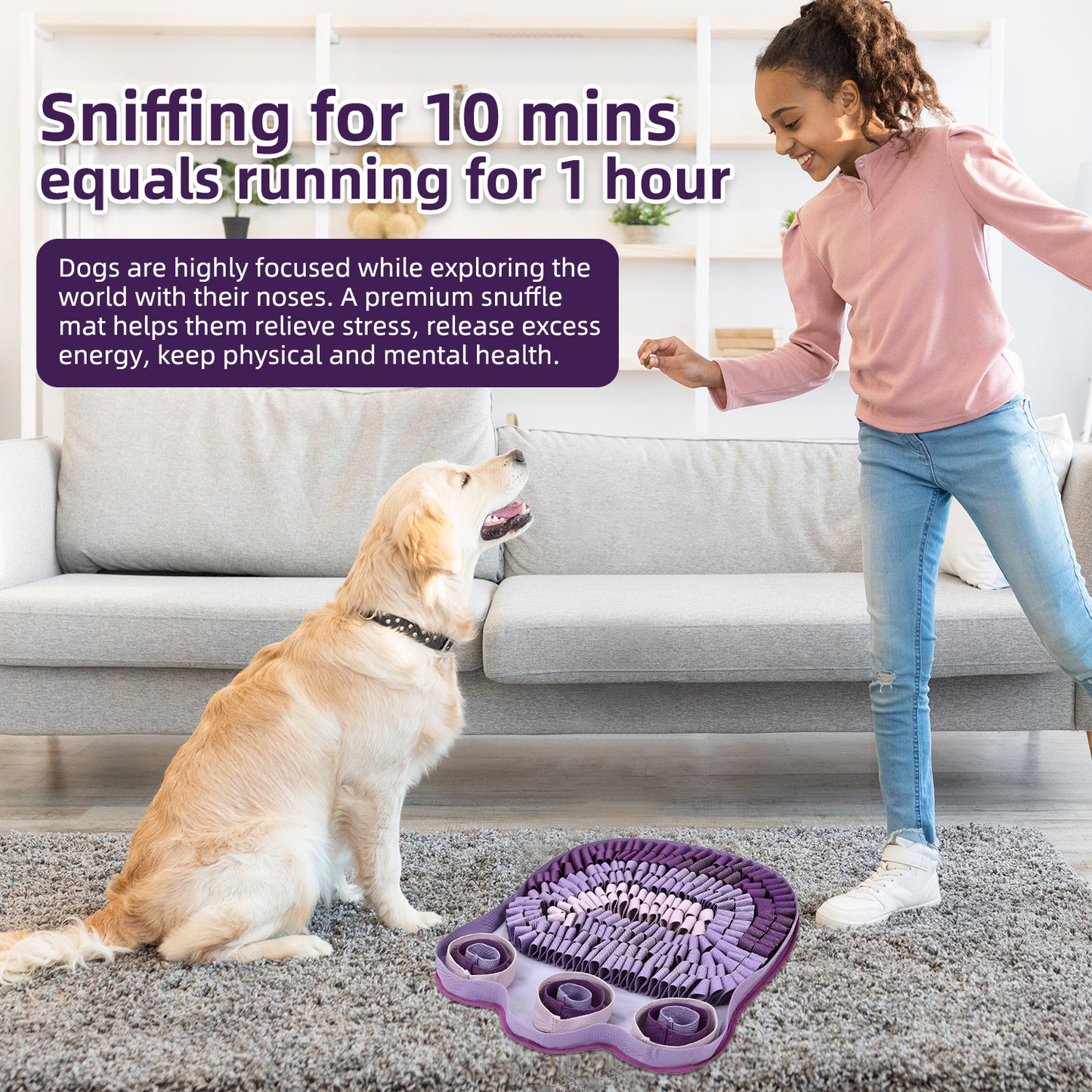 Snuffle Mat for Dogs Interactive Feeding & Stress Relief