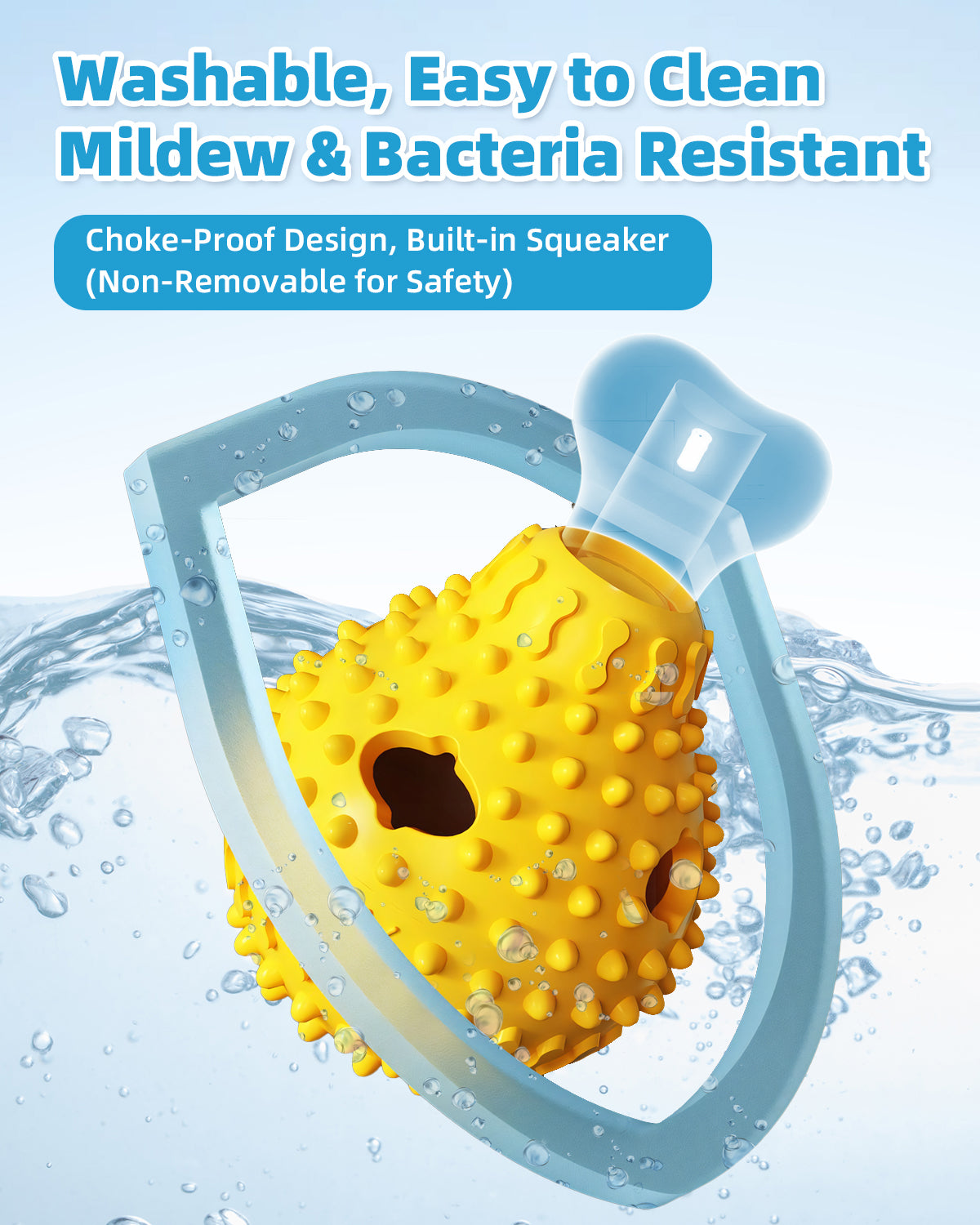 Dog Treat Dispenser Chew Toy – Squeaky, Interactive & Slow Feeding