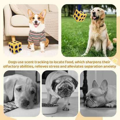 Interactive Dog Snuffle Cube – Puzzle Toy for Foraging & Slow Feeding