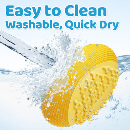 Olive Squeaky Dog Chew Ball – Durable Dental Toy for Aggressive Chewers